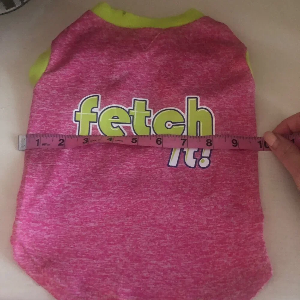Pet Dog Apparel T-Shirt Tank Fetch It Size Medium